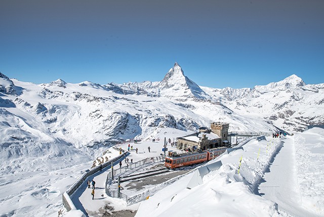 Gornergrat Railway aerial view.