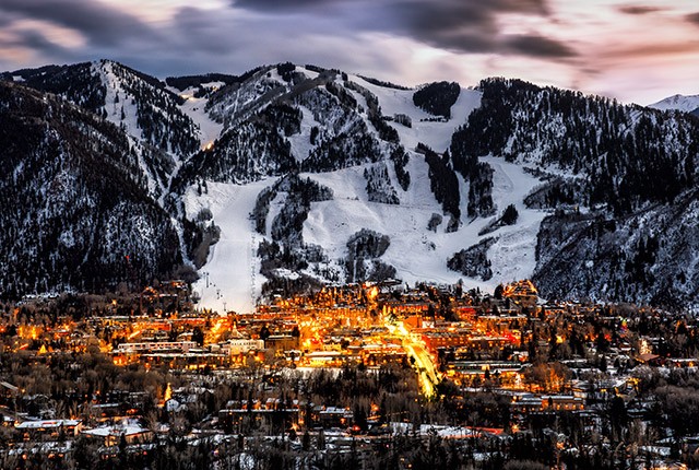 Aspen, CO night view.