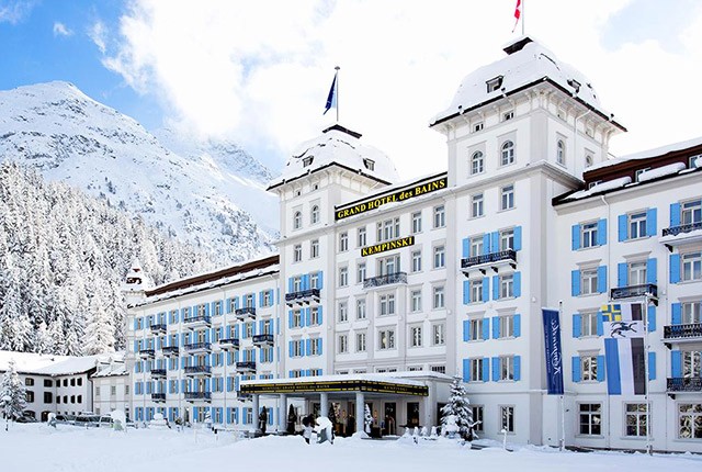 St. Moritz, Switzerland, hotel.