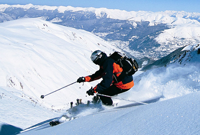 Saint Lary, FR skier.