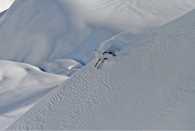 Powder skier in Cauterets.