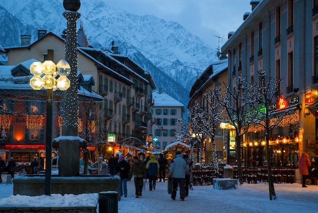 Chamonix ville en hiver