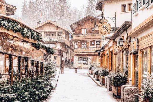 Megève ville station luxe