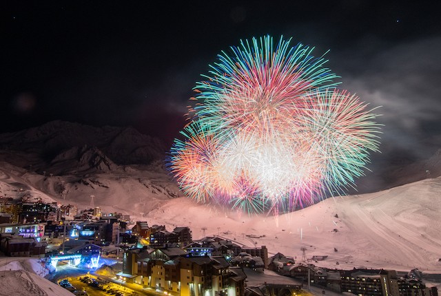 Feu artifice Nouvel An Val Thorens