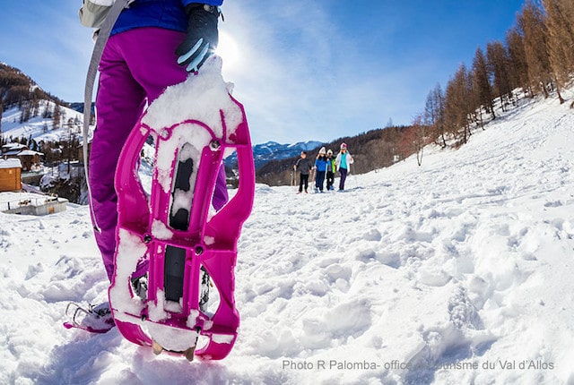 val d'allos, neige, raquette