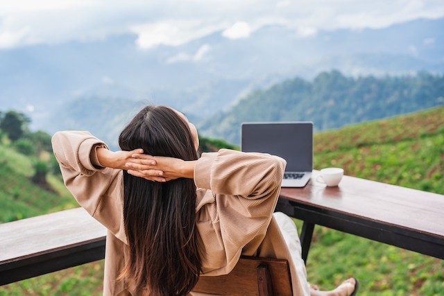 Télétravail en montagne