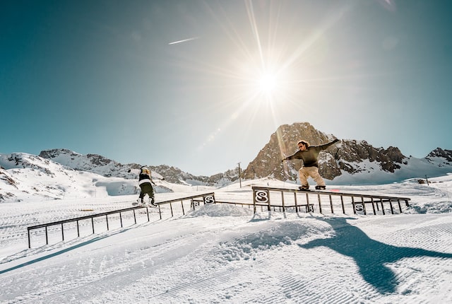 tignes, snowpark, rideurs, riders