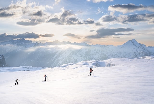 ski de rando, saas-fee, saastal, glacier